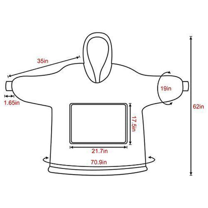 Convend Oversized Wearable Blanket Hoodie with Giant Pocket (Pet