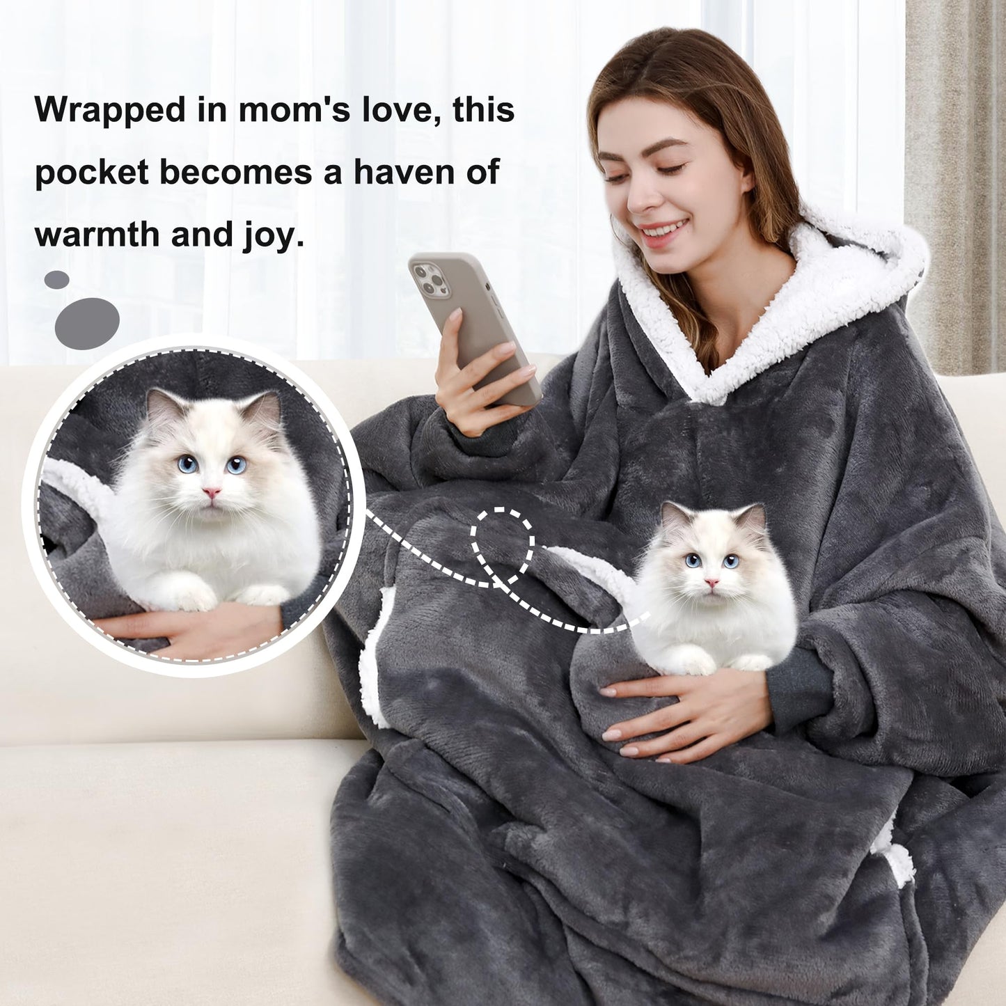 Convend Pet Hoodie Blanket with Giant Pocket™